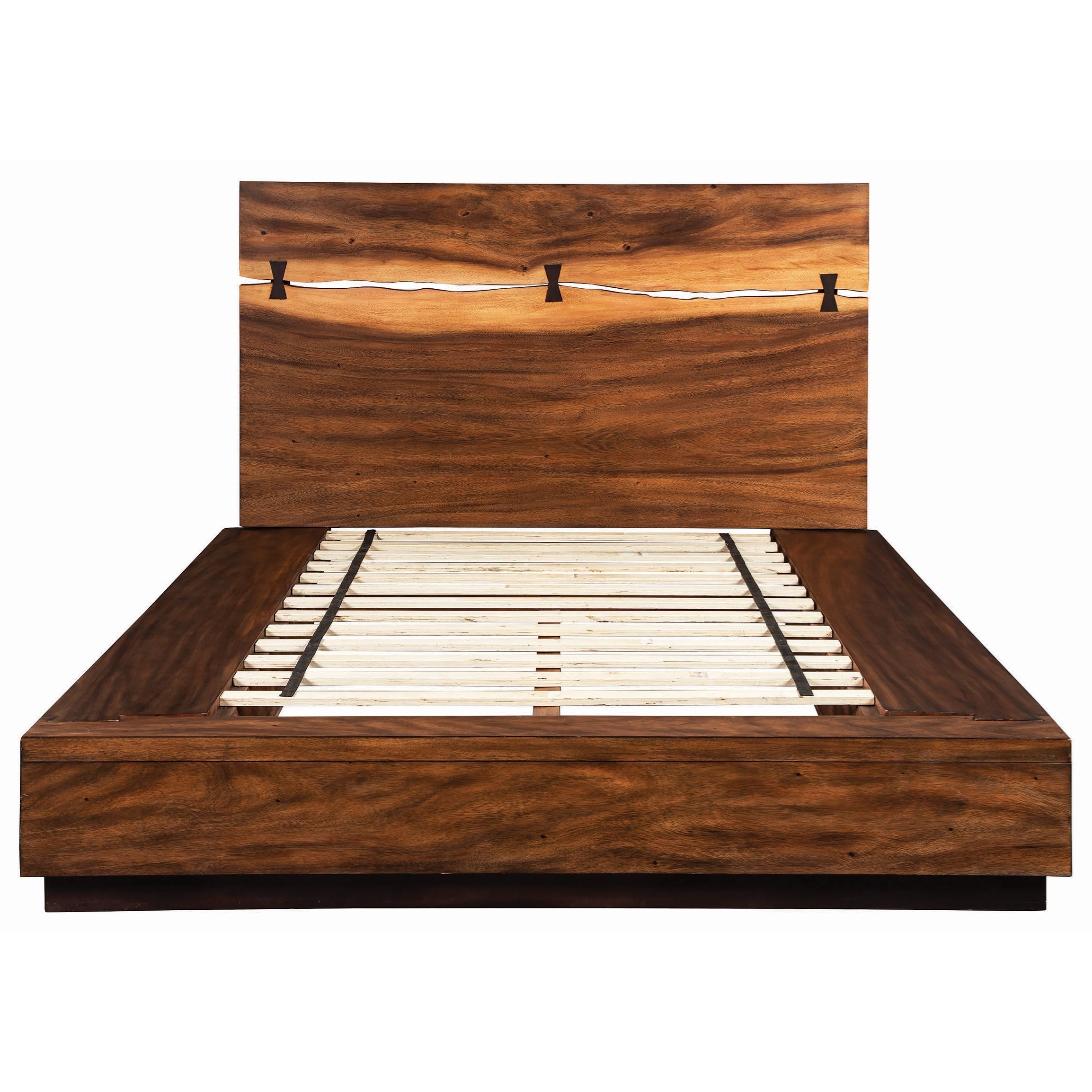 Coaster Winslow Queen Platform Bed with Live Edge Look and Storage